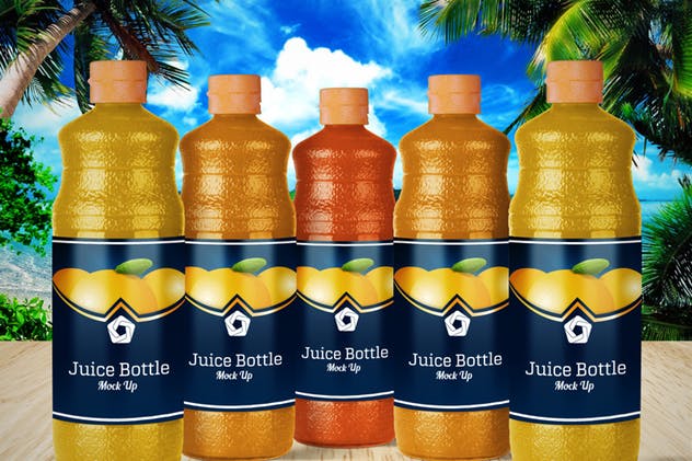 果汁饮料瓶外观包装样机v4 Juice Bottle V.4插图(5)