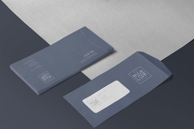6款企业品牌VI设计展示信封&信纸样机模板 6 Envelope & Letter Mockups插图(6)