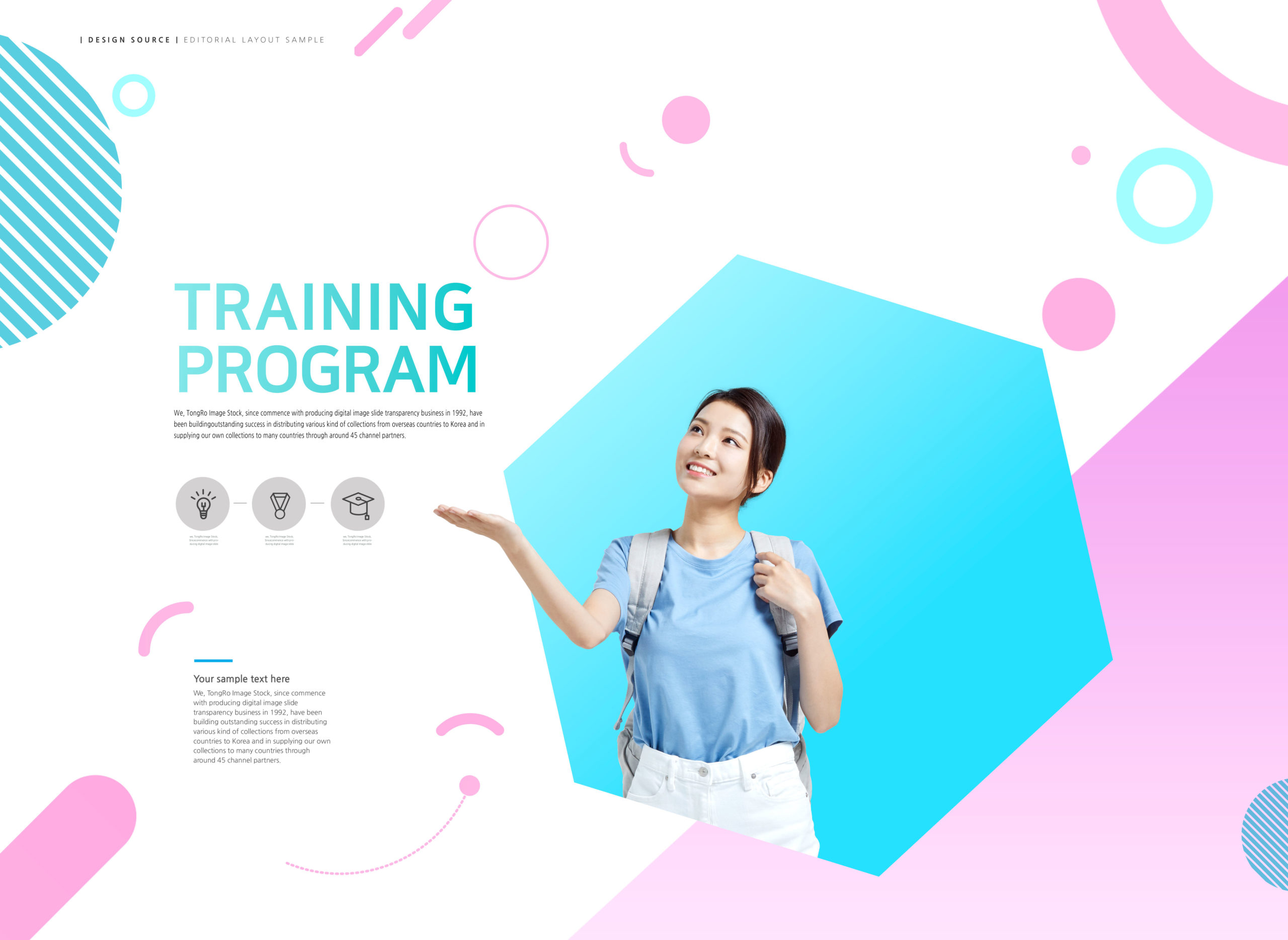学习培训计划教育网站主页设计模板套装[PSD]插图(3)