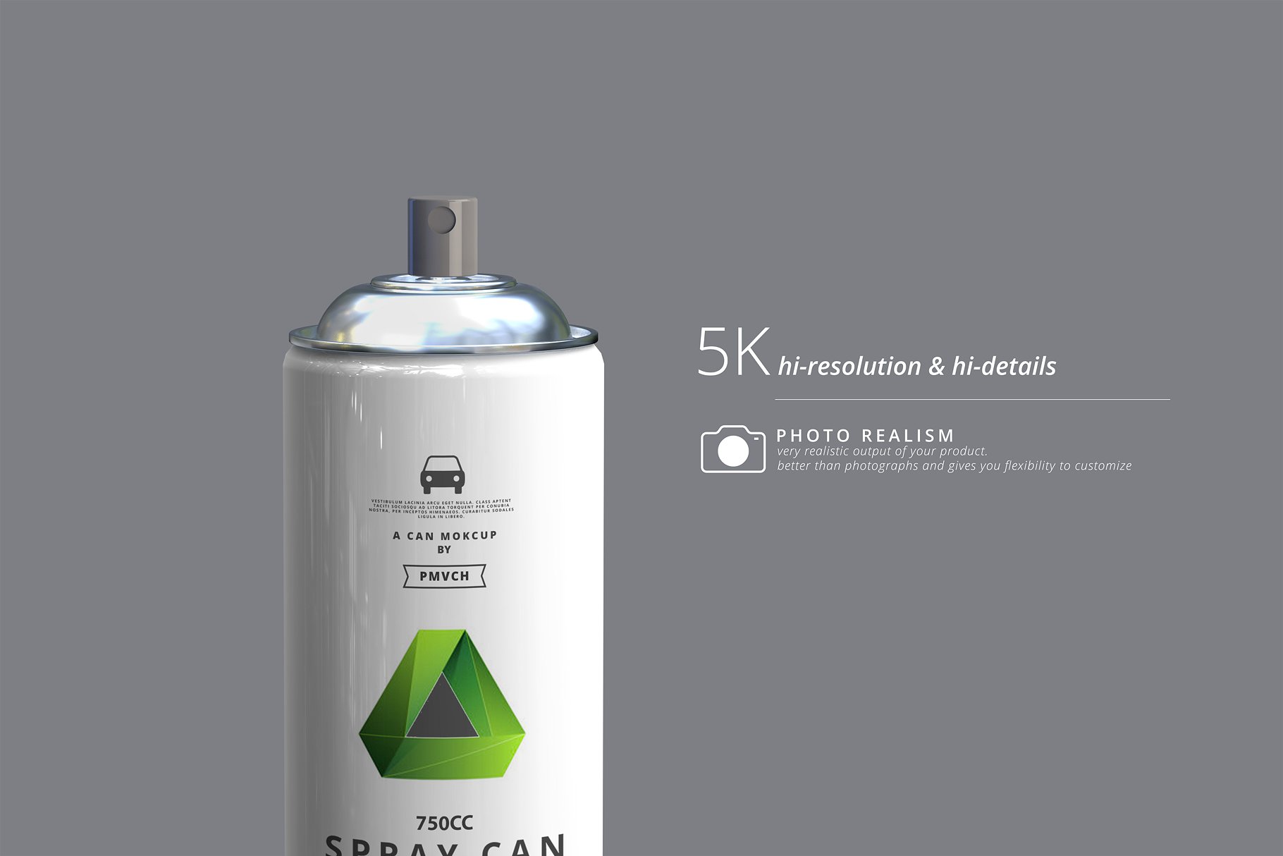 大尺寸的喷雾罐展示样机 Spray Can Mockup – Large Size [psd]插图(9)