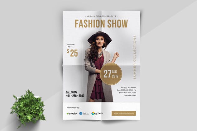 欧美时装SHOW活动宣传海报设计模板 NEBULA – Fashion Flyer插图3