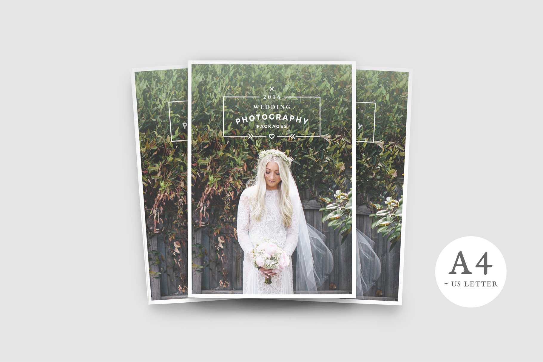 婚纱摄影艺术照相册INDD模板 WANDERERS Photography Brochure插图