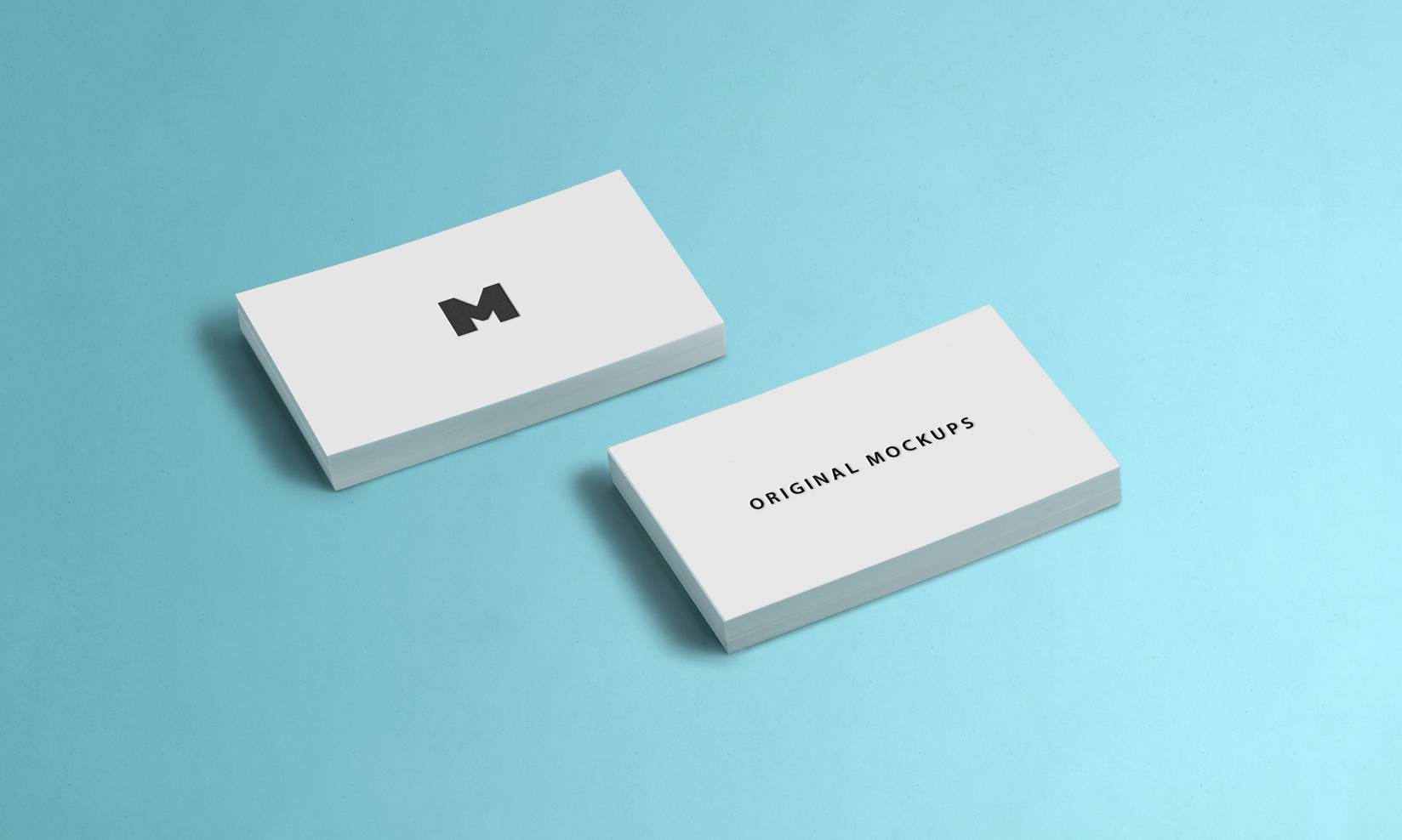 简约风企业名片设计样机模板03 Business Card Mockup 03插图