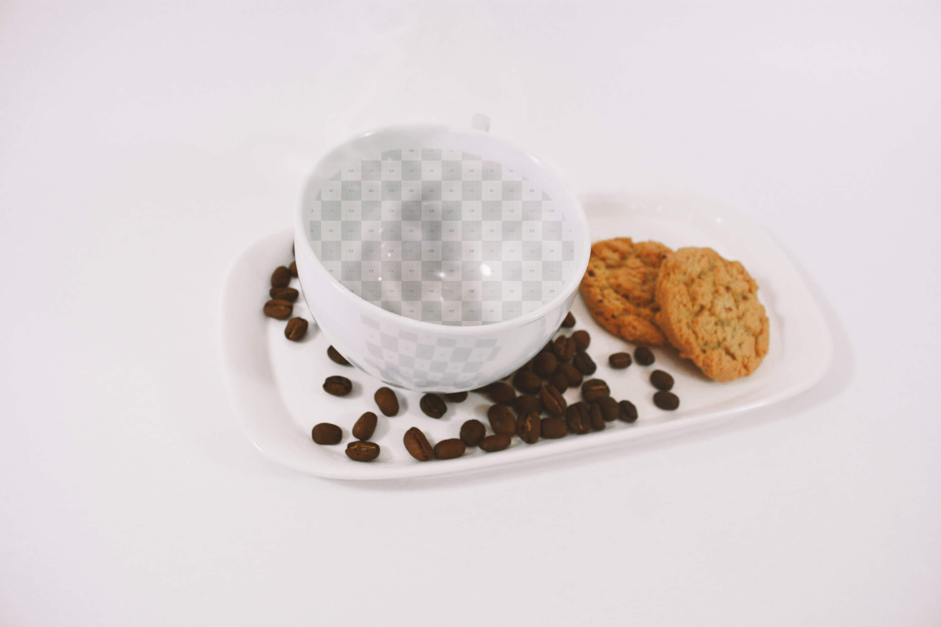 咖啡店品牌VI设计预览样机模板 Latte Coffee Art Mockup插图1