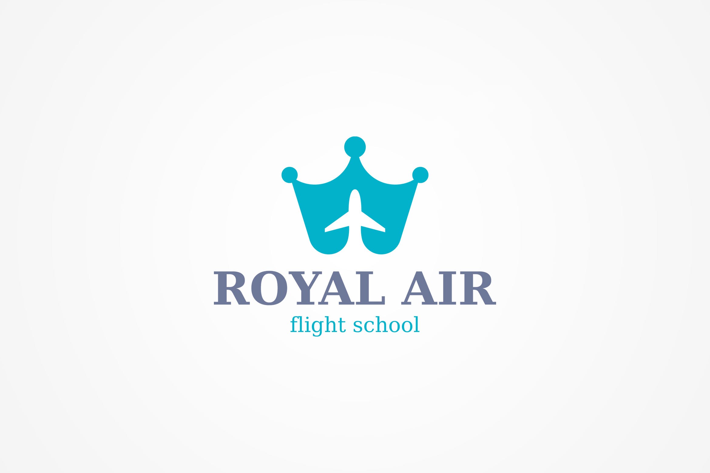 航空飞行学院校徽标志设计模板 Plane Logo Template插图