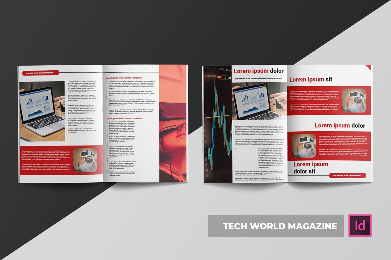 科技世界杂志版式设计模板 Tech World | Magazine Template插图(3)