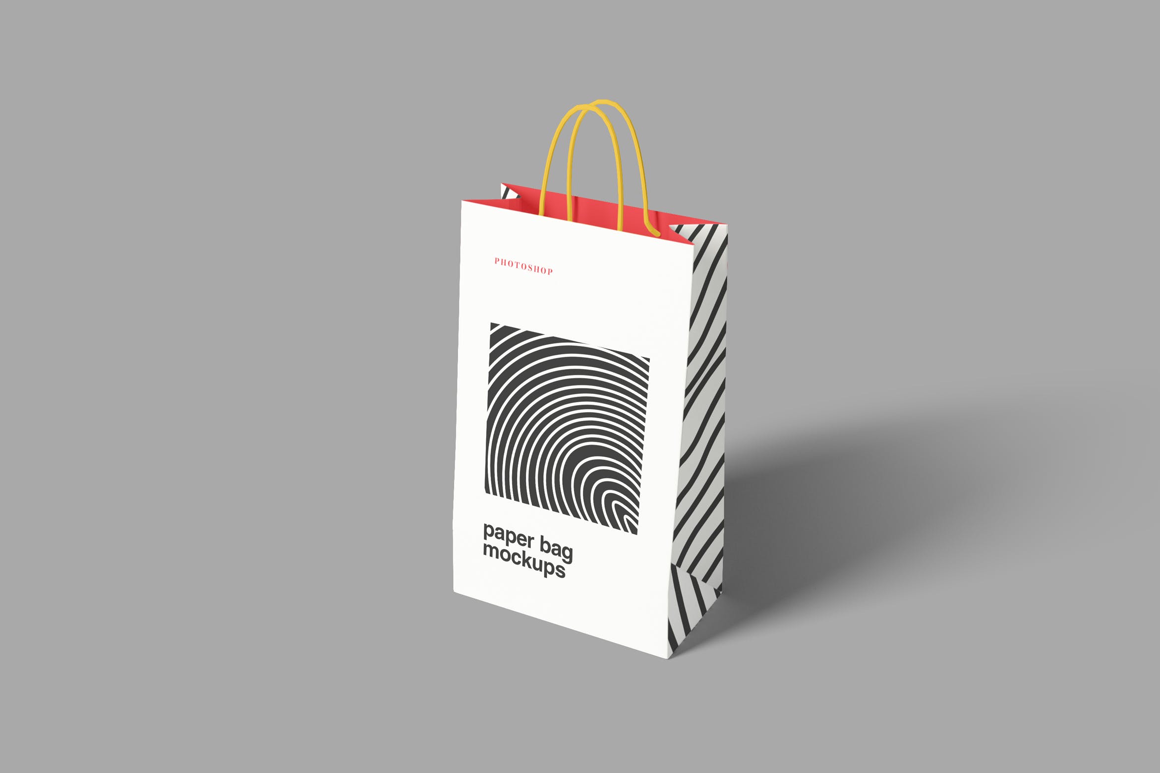 精品购物纸袋设计效果图样机 Paper Bag Mockups插图