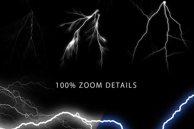 50款雷电闪电光线PS笔刷 50 Lightning Photoshop Brushes插图6