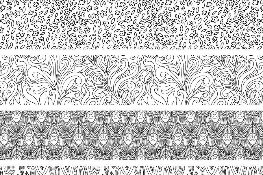 魔幻花卉图案纹理 Enchanted Floral Repeat Patterns插图(5)