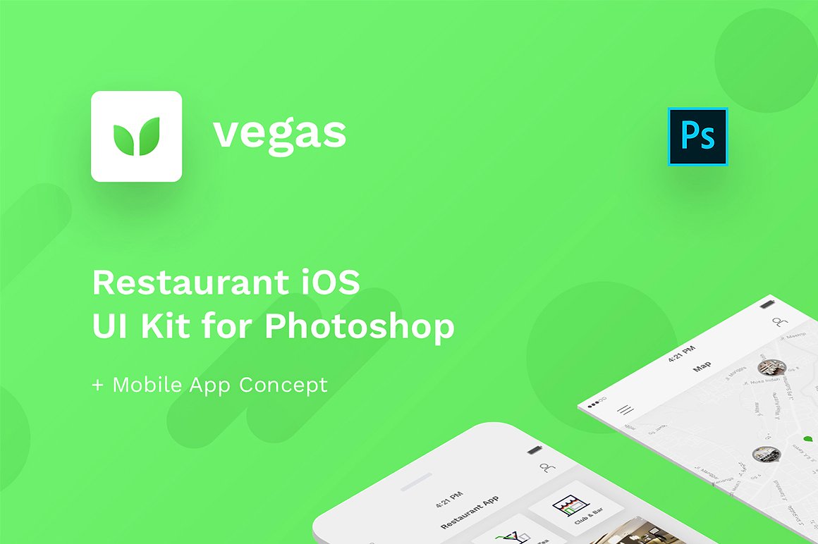 餐饮 O2O 应用 UI 套件 Vegas Restaurant iOS UI Kit插图
