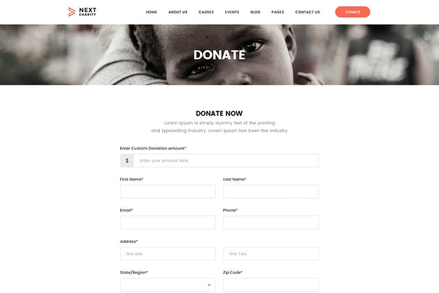 非营利组织慈善基金网站PSD模板 Charity and Donation Fund Volunteer NGO Template插图(8)