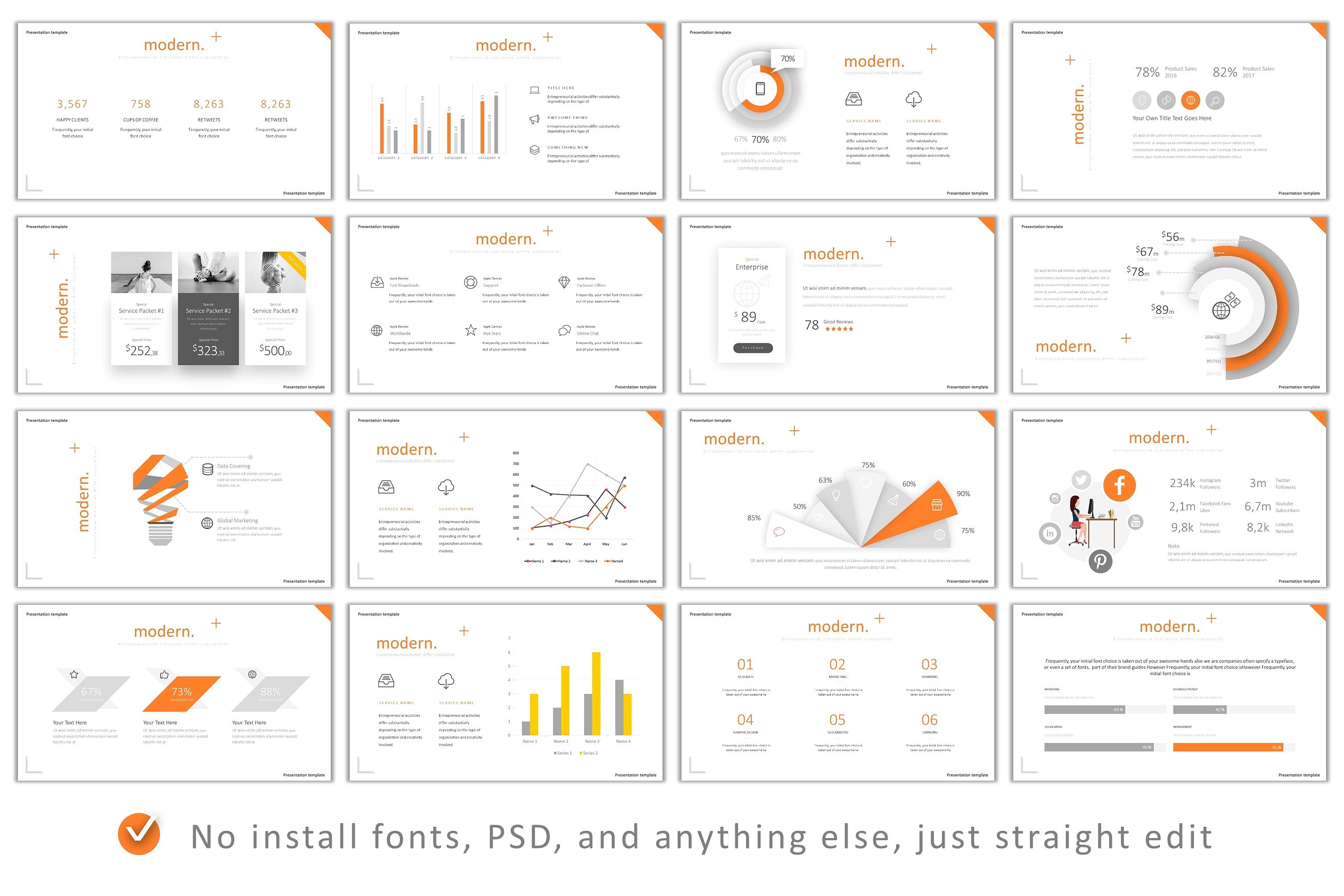 现代创意Powerpoint模版  Modern Creative Powerpoint插图(5)