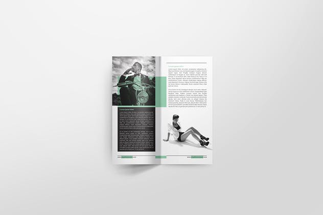 DL双折页传单宣传册样机模板V2 DL Bifold Brochure Mockups 02插图4