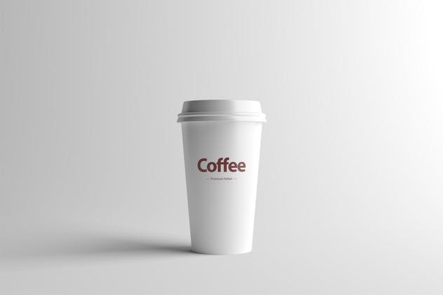 中等尺寸咖啡纸杯样机展示模板 Paper Coffee Cup Mock-Up – Medium插图(1)