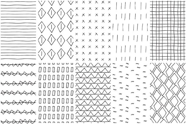 简约手绘线条包装设计印花素材 Simple Line Handdrawn Patterns插图(3)