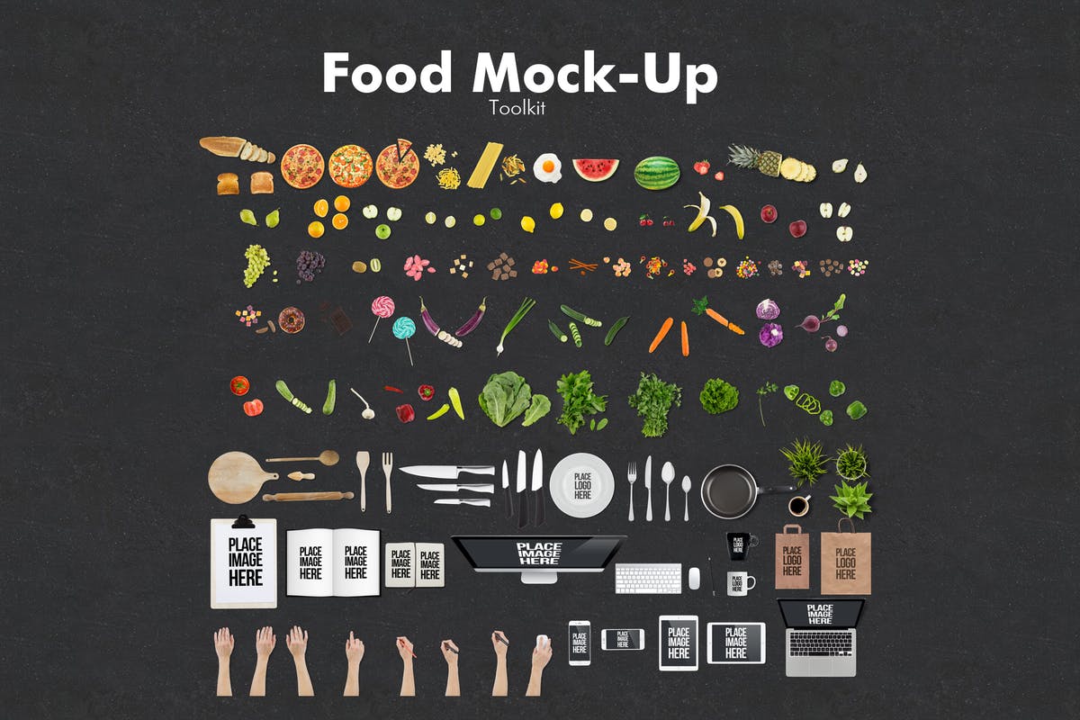 超级食品素材元素场景设计套装 Food Mockup Toolkit插图