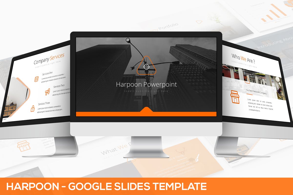 科技/金融/代理行业适用简约现代谷歌幻灯模板 Harpoon – Google Slides Presentation Template插图