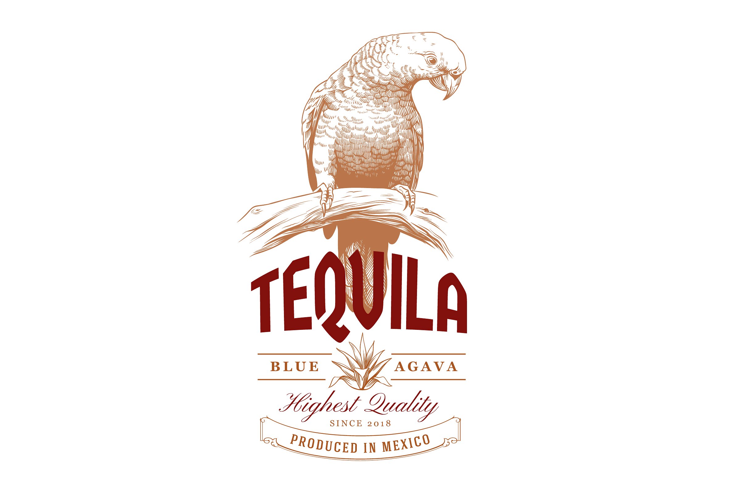 龙舌兰酒主题Logo模板 Tequila Logo插图