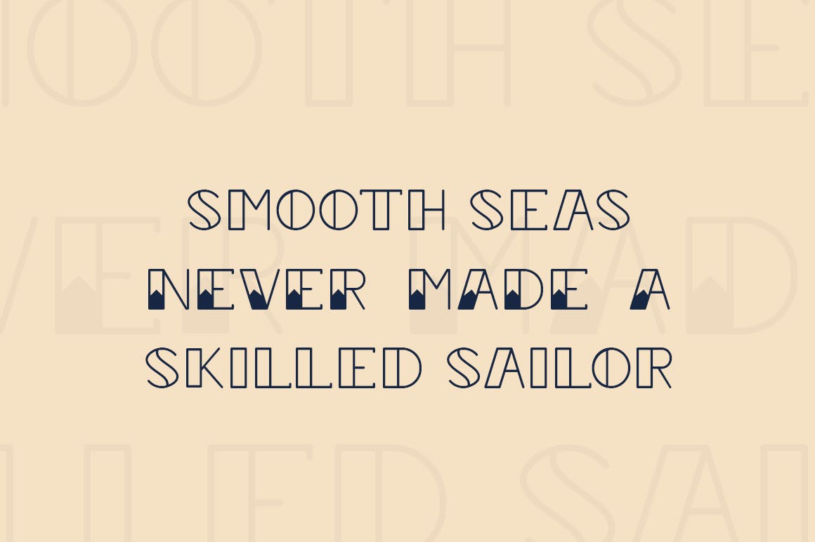 复古航海主题创意设计英文无衬线字体 Sailor Girl Font Duo插图(2)