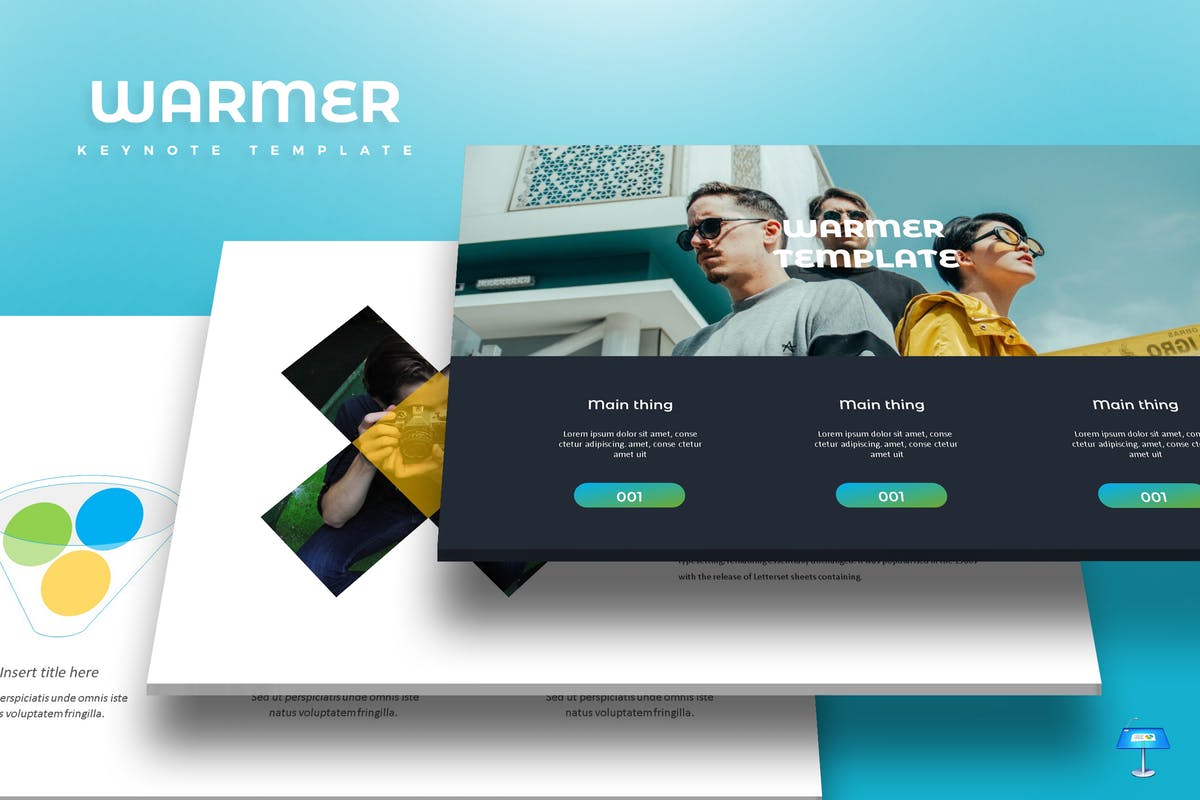 时尚高端多用途企业/个人Keynote幻灯片模板 Warmer – Keynote Template插图