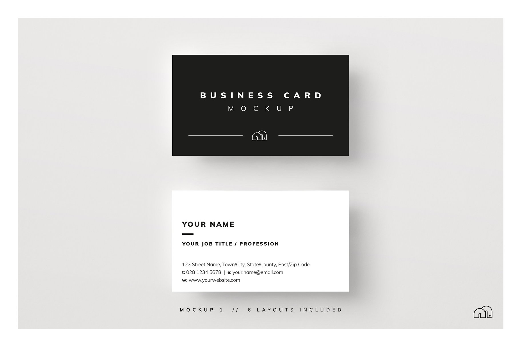 多角度多样式名片样机模板 Business Card Mockup插图2