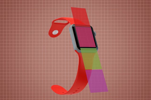 Apple智能手表APP设计展示设备样机V.3 Apple Watch Mockup V.3插图(12)