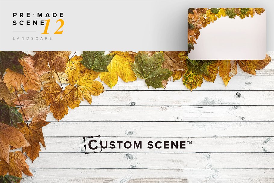 秋天主题场景样机设计素材包[2.39GB] Autumn Edition – Custom Scene插图(14)