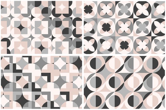 俏皮可爱柔和色调几何图案纹理素材 Geometric Play Patterns + Tiles插图(8)