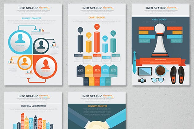17页商业数据信息图表设计素材 Business Infographics 17 Pages Design插图7