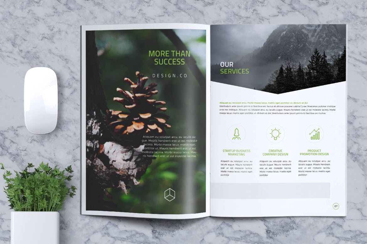 创意企业宣传册/画册设计模板v13 Creative Brochure Template Vol. 13插图(4)