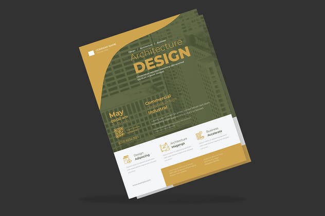 简约商务风企业会议海报设计模板 Clean & Minimal Business Event Flyer插图(1)