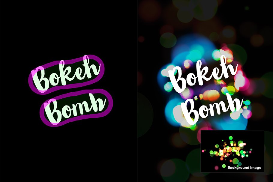 炫酷高光散景特效生成器PS动作 Bokeh Bomb Creation Kit插图5