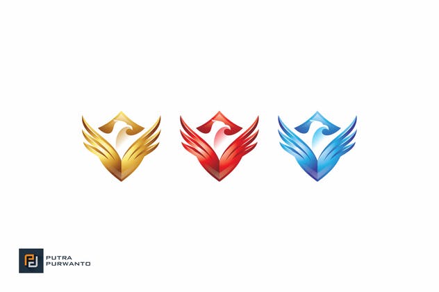 鹰盾图形品牌Logo徽标设计模板 Eagle Shield – Logo Template插图3
