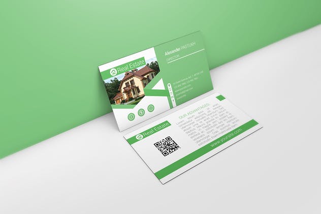 企业名片卡片样机模板 Business Card Mock-Up插图(3)