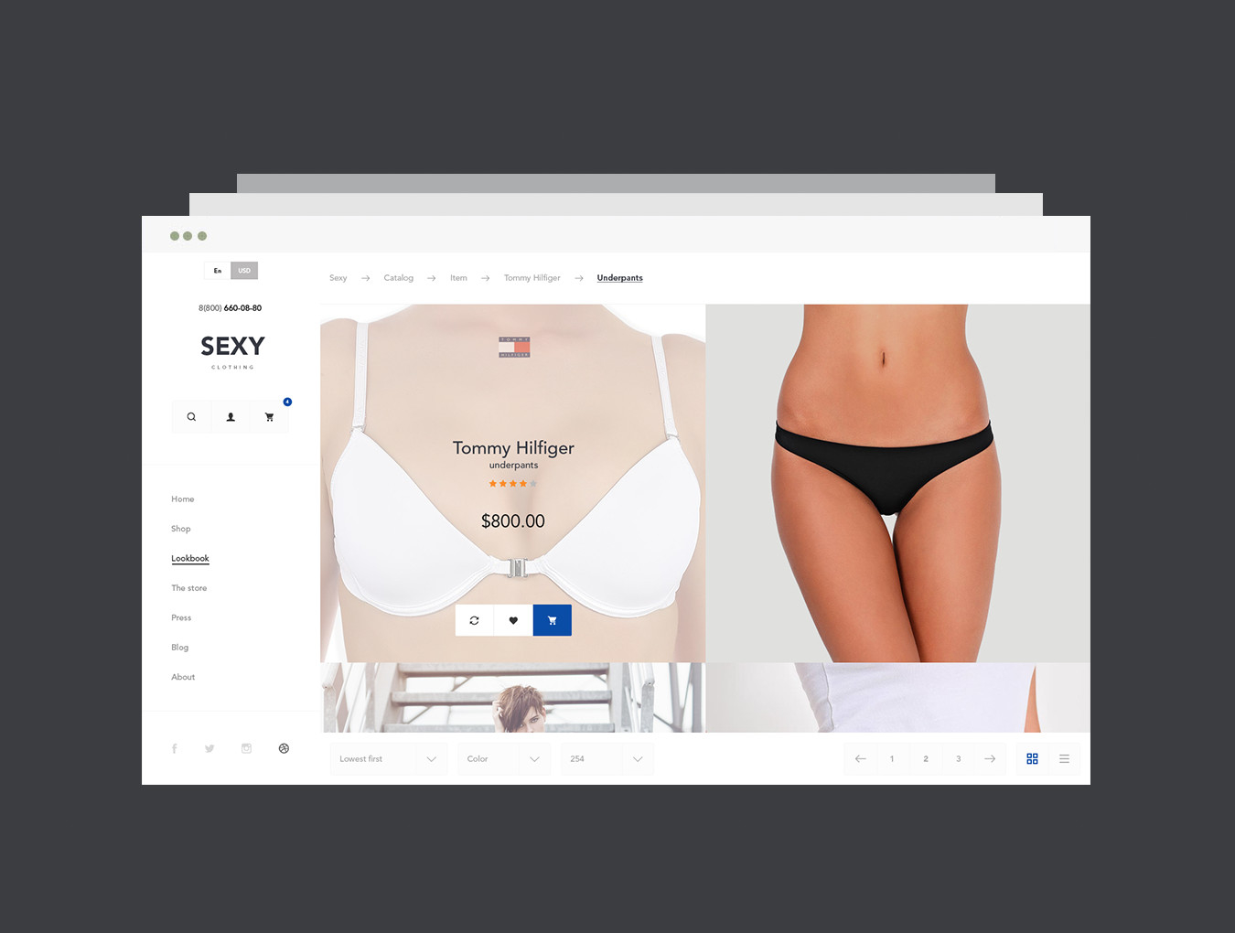 “性感的”内衣品牌电商网站UI KITS下载插图(5)
