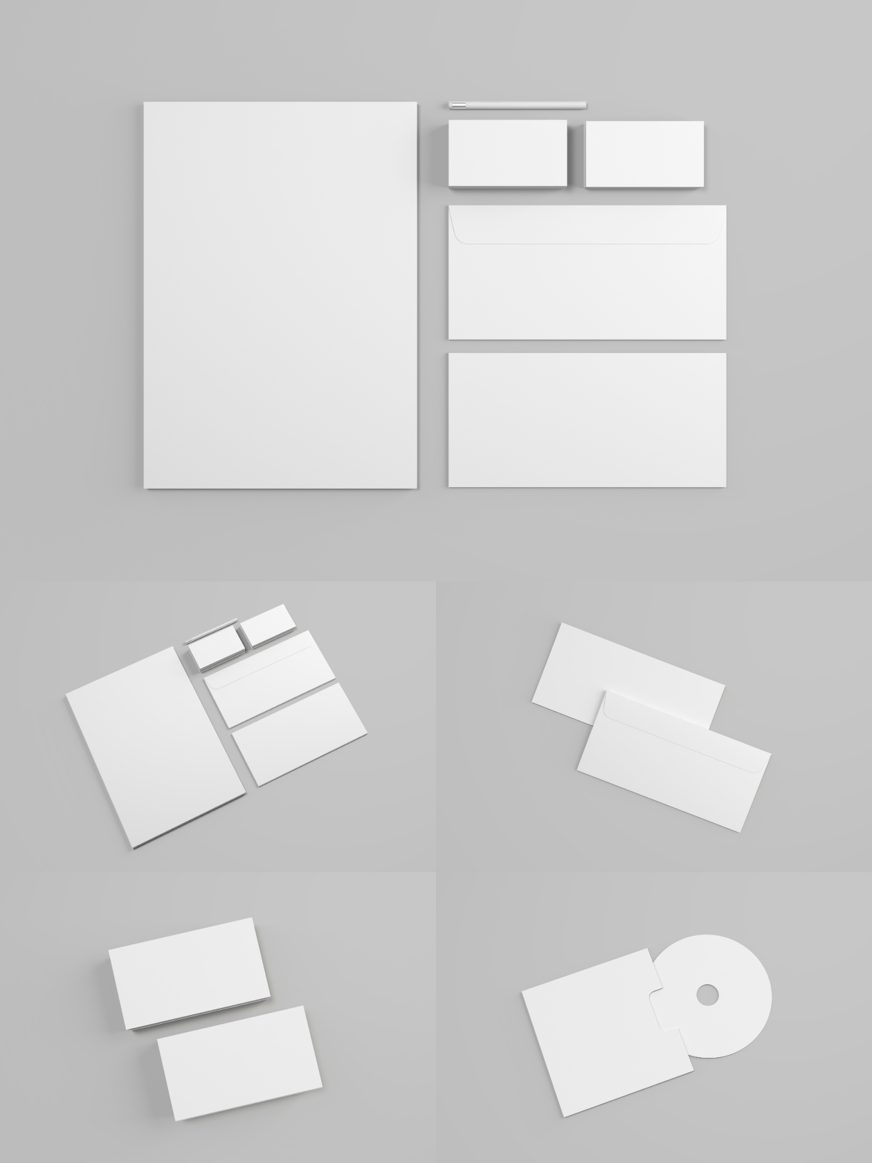 品牌VI设计效果预览办公用品样机模板 Professional Stationery Mockup插图(5)