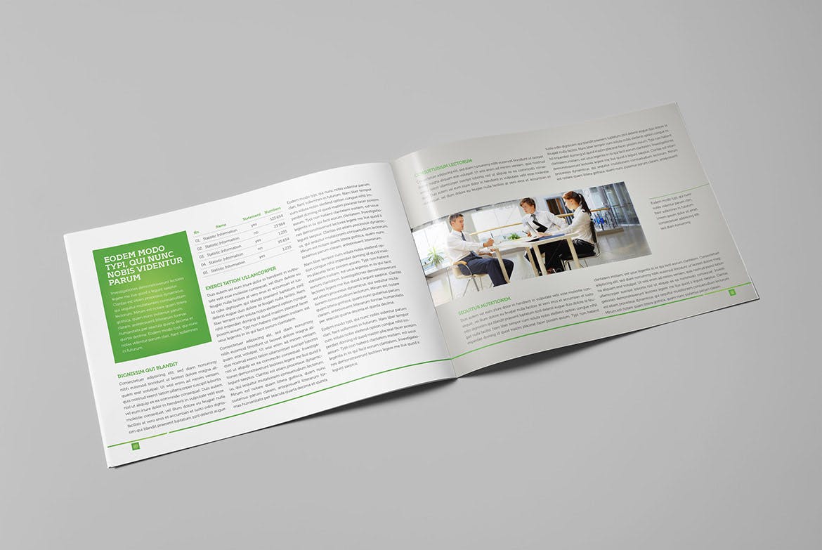 横版公司/企业画册设计设计模板 LIght Business Landscape Brochure插图6