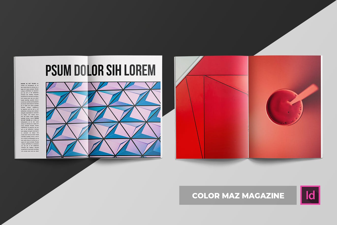 色彩设计创意杂志排版设计模板 Color Maz | Magazine Template插图(3)