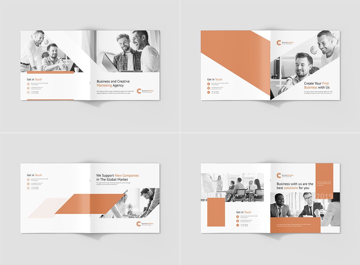 方形企业宣传画册/年度报告设计模板 Business Marketing – Company Profile Square插图(12)