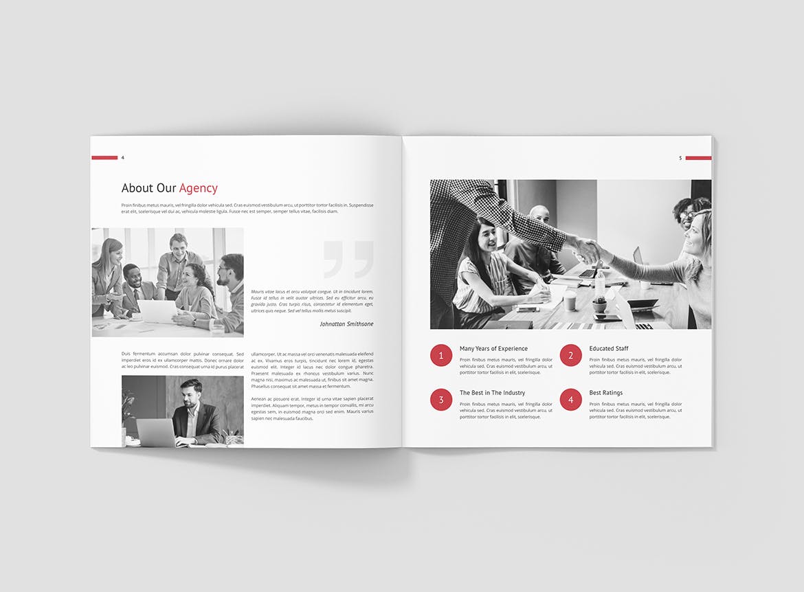 方形企业宣传画册/年度报告设计模板 Business Marketing – Company Profile Square插图3