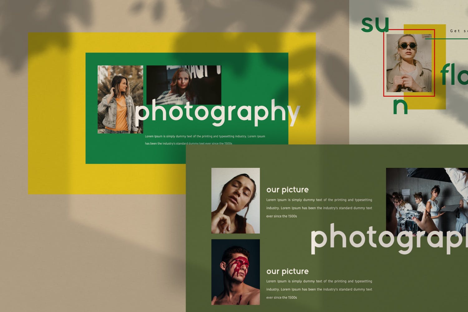 摄影工作室介绍PPT模板素材下载 Sunflowers – Powerpoint插图2
