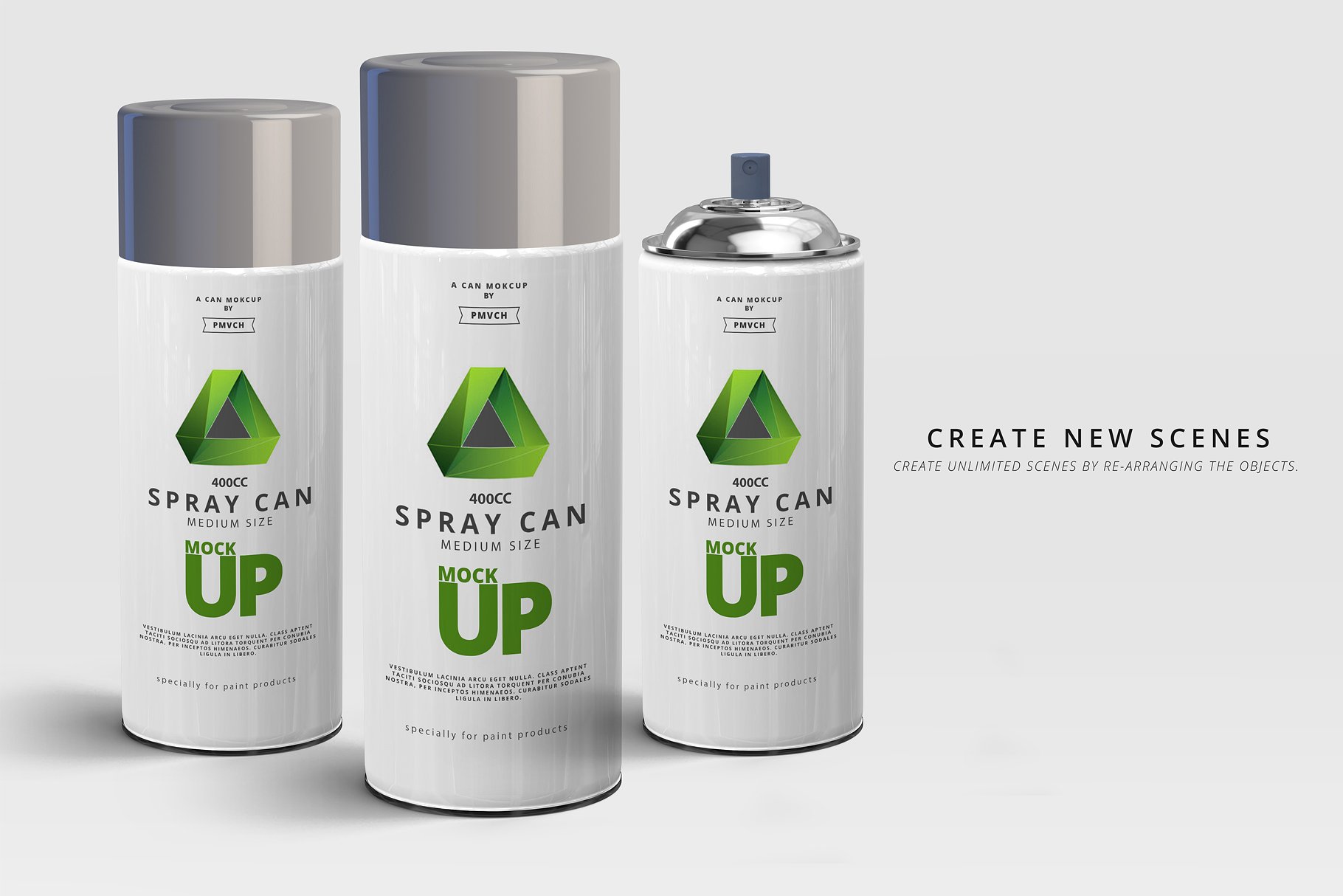 中等尺寸的喷雾罐展示样机 Spray Can Mockup – Medium Size [psd]插图(6)