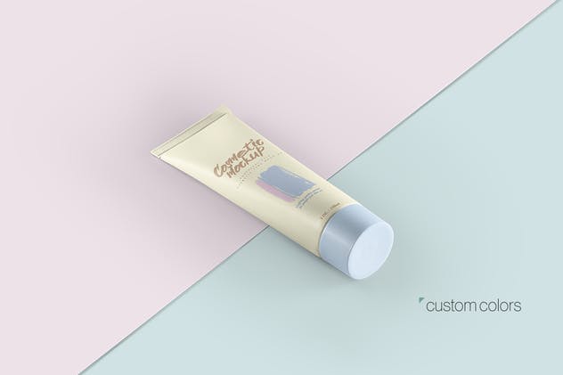 美容化妆品软管包装样机 Cosmetic Tube Packaging Mockup插图(4)