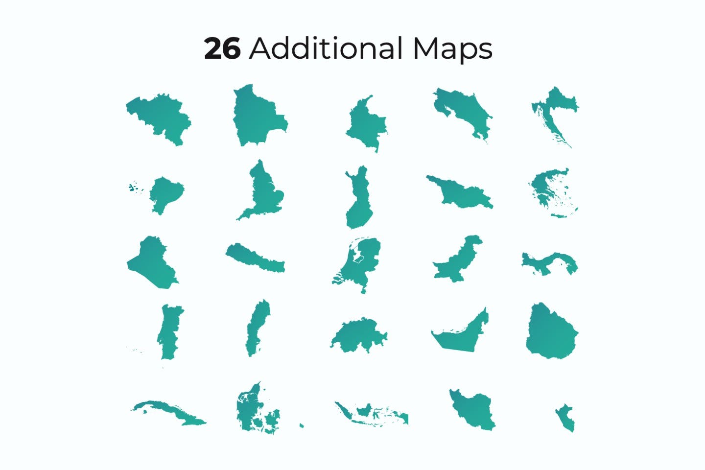 世界地图PPT幻灯片模板素材下载 World Maps powerpoint Template插图(5)