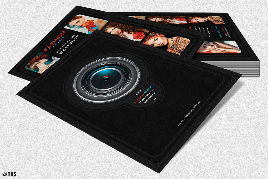 影楼摄影工作室PSD传单模板 Photography Workshop Flyer PSD插图2