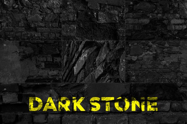 27+深黑石墙纹理背景照片素材 Dark Stone Wall Texture Backgrounds Stock Photo插图(5)