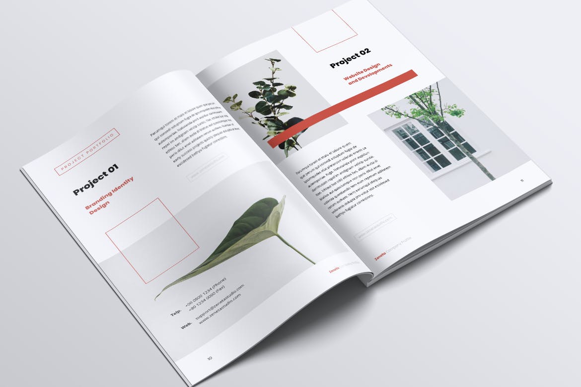 创意代理公司产品手册/企业画册设计模板 ZENETA Creative Agency Company Profile Brochures插图(4)