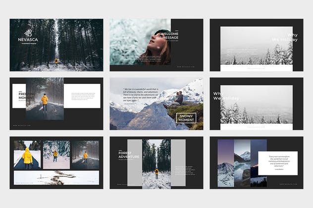 户外冒险品牌宣传PPT设计模板 Nevasca : Powerpoint Presentation插图(4)