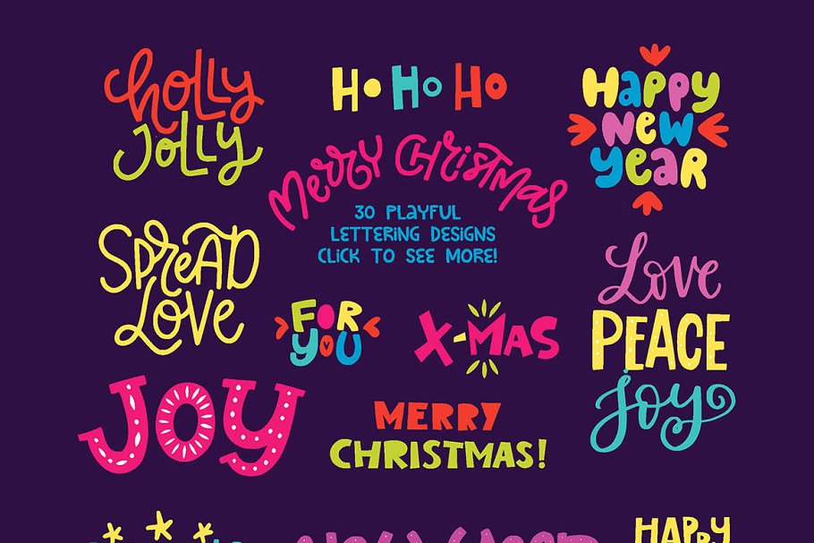 欢乐时光可爱手绘圣诞元素合集 MERRY & BRIGHT – Christmas Set插图(1)