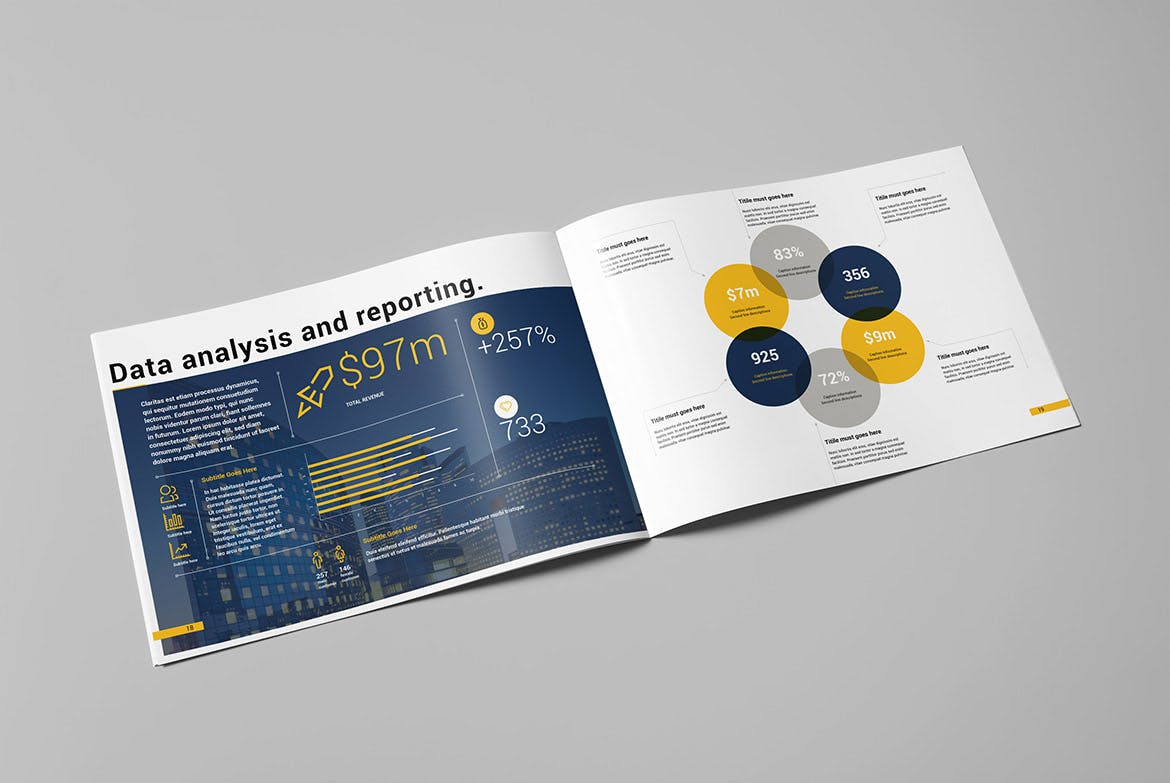 金融咨询公司企业介绍画册设计模板v2 Business Brochure Vol.2 Landscape插图(9)